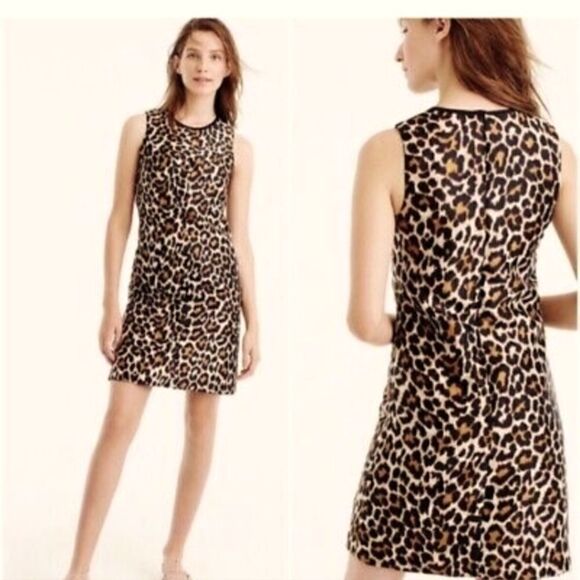 J CREW Dress/Jumper Animal Print Sleeveless Shift - Picture 1 of 15